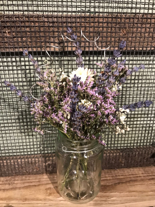 Lavender & Limonium Jam Jar